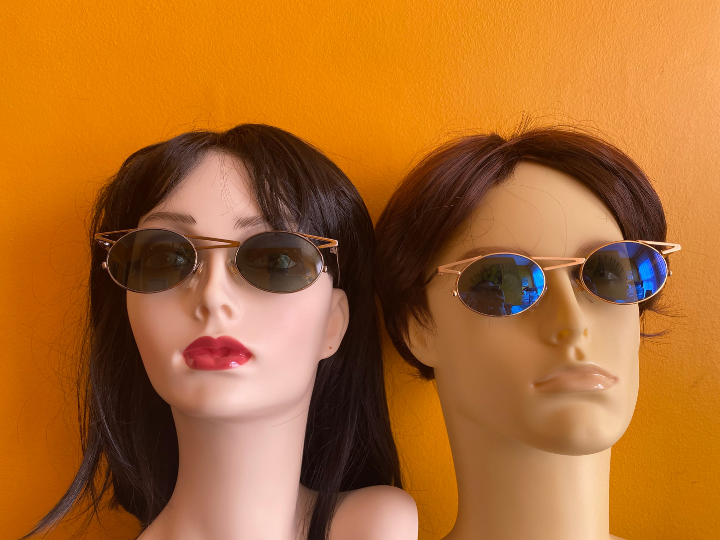 Asymmetrical Top Bar Gold/Blue