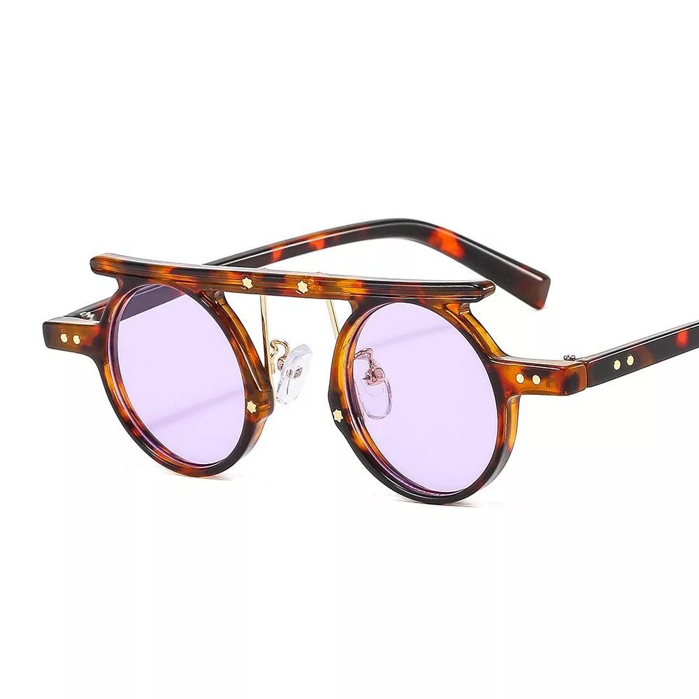 Vintage round turtle Purple
