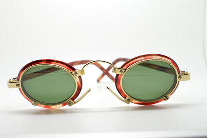 Oval Goth Steampunk Gold/green