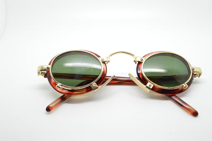 Oval Goth Steampunk Gold/green