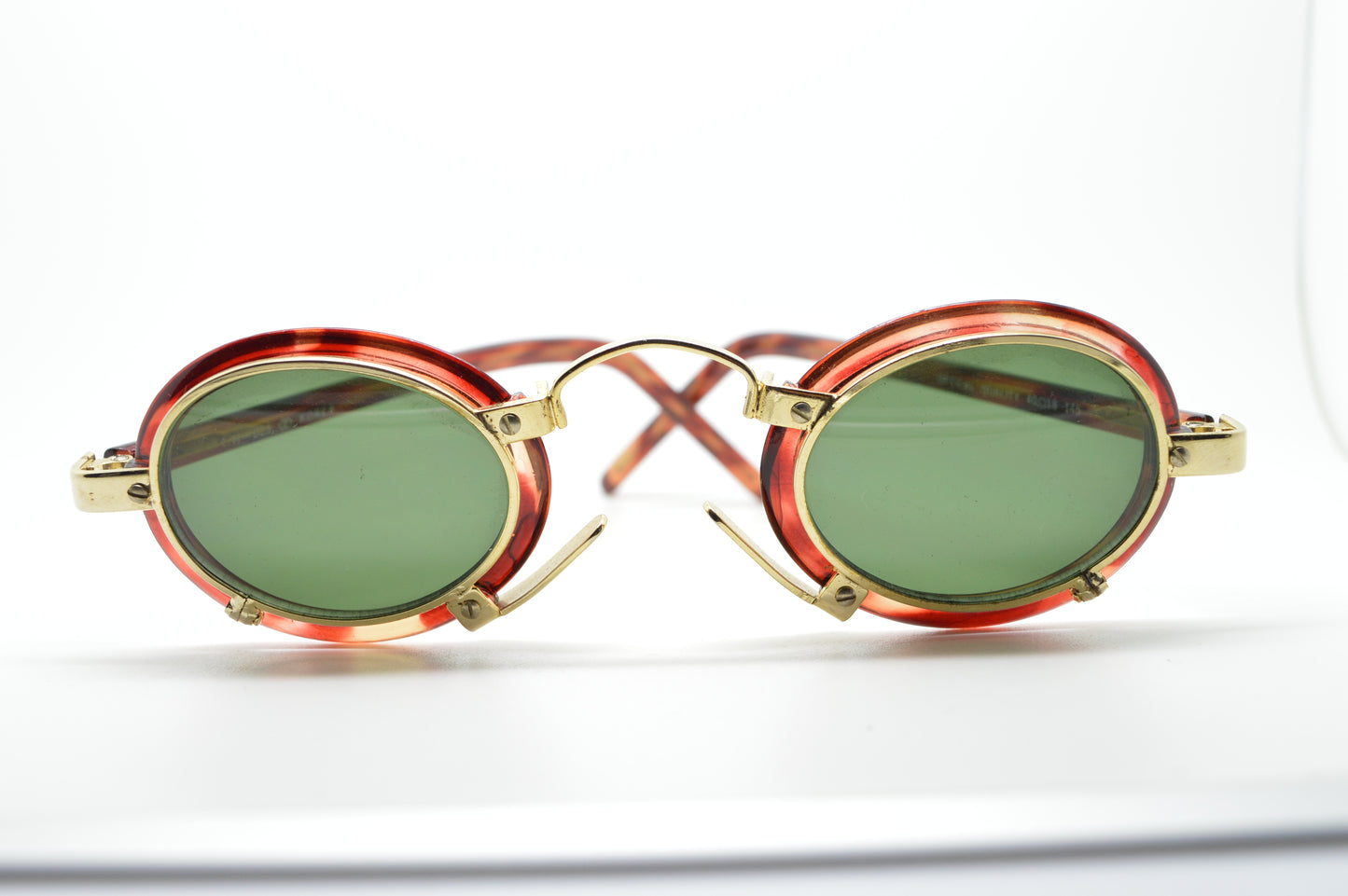 Oval Goth Steampunk Gold/green