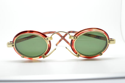 Oval Goth Steampunk Gold/green