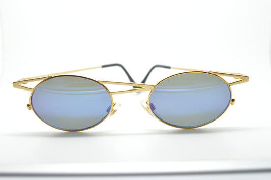 Asymmetrical Top Bar Gold/Blue