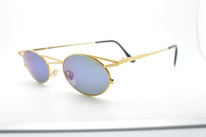 Asymmetrical Top Bar Gold/Blue
