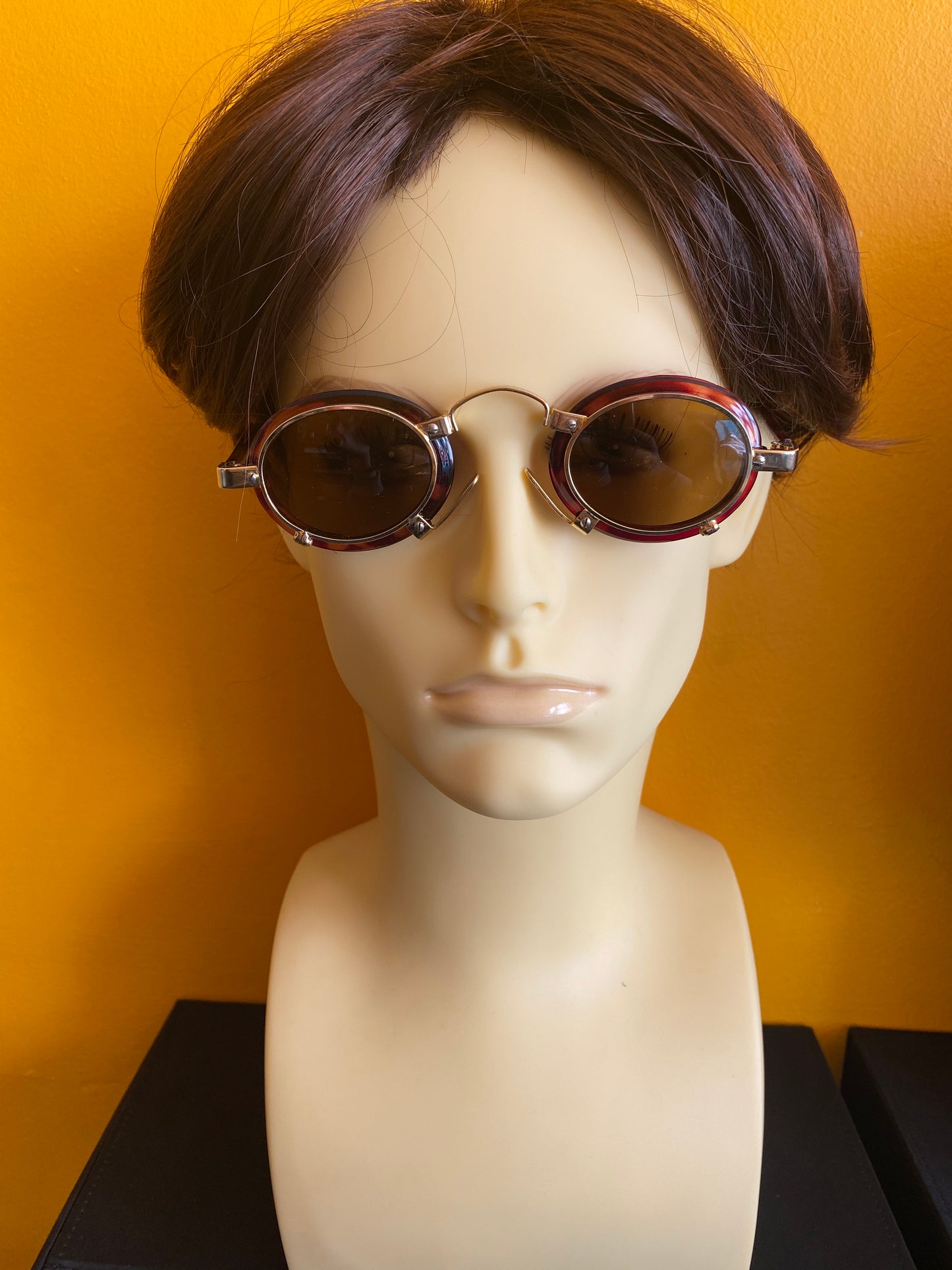Oval Goth Steampunk Gold/Brown